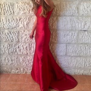 Forest Green Mermaid Dress One shoulder classy